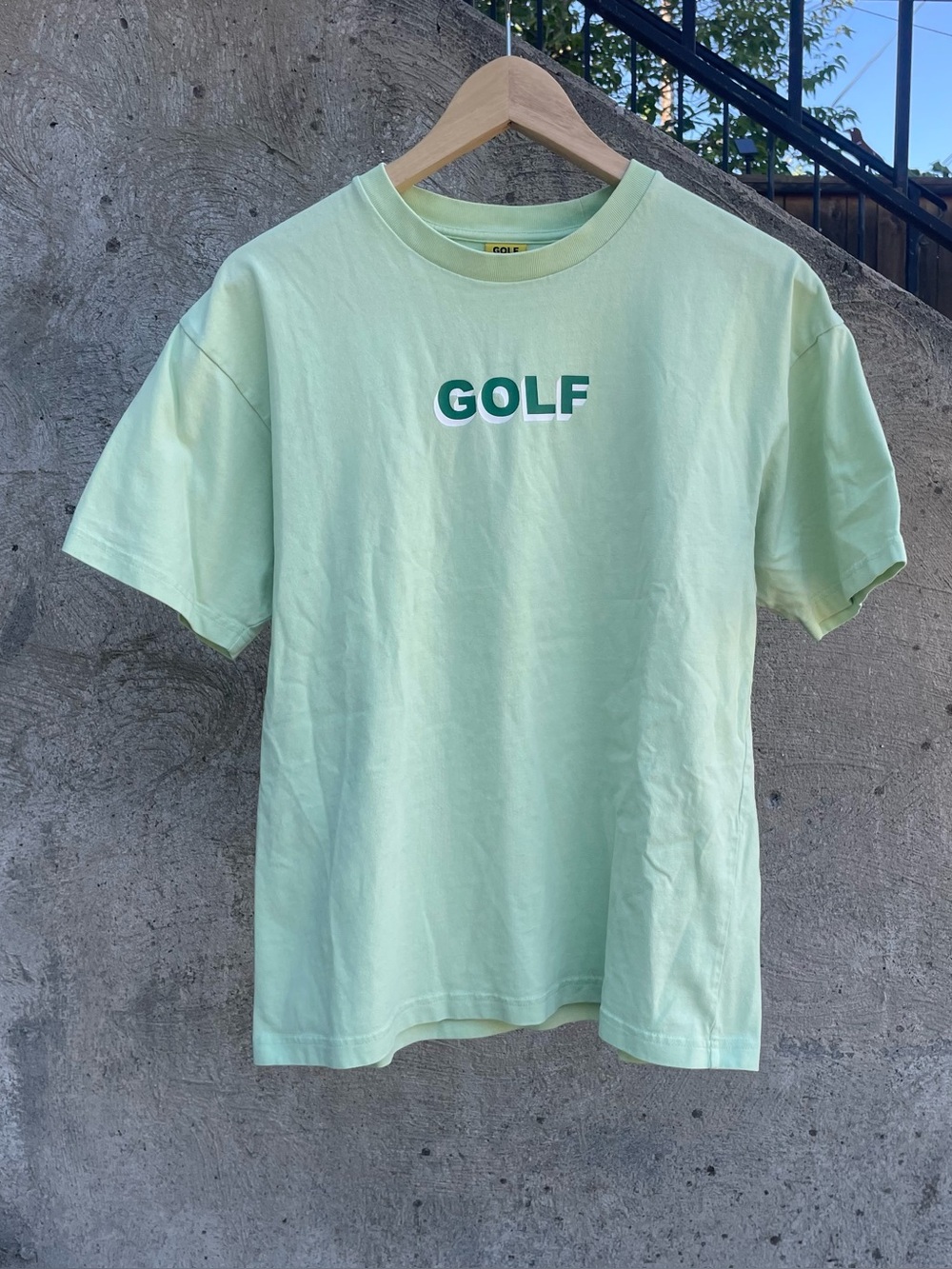 Green Golf Wang Tyler the Creator 3D logo spellout t shirt size medium